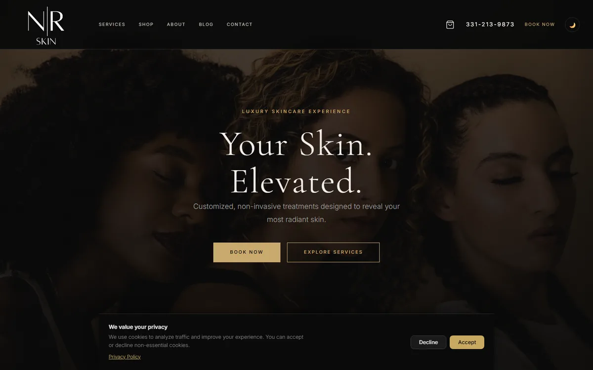 NR Skin website