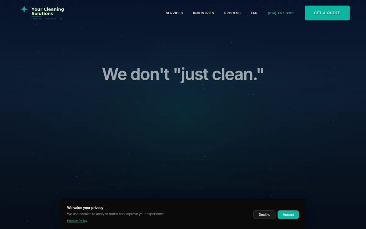 Your Cleaning Solutions website